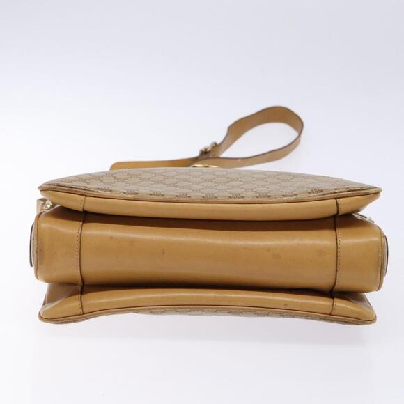 CELINE Macadam Canvas Shoulder Bag Beige Gold - Picture 9 of 13